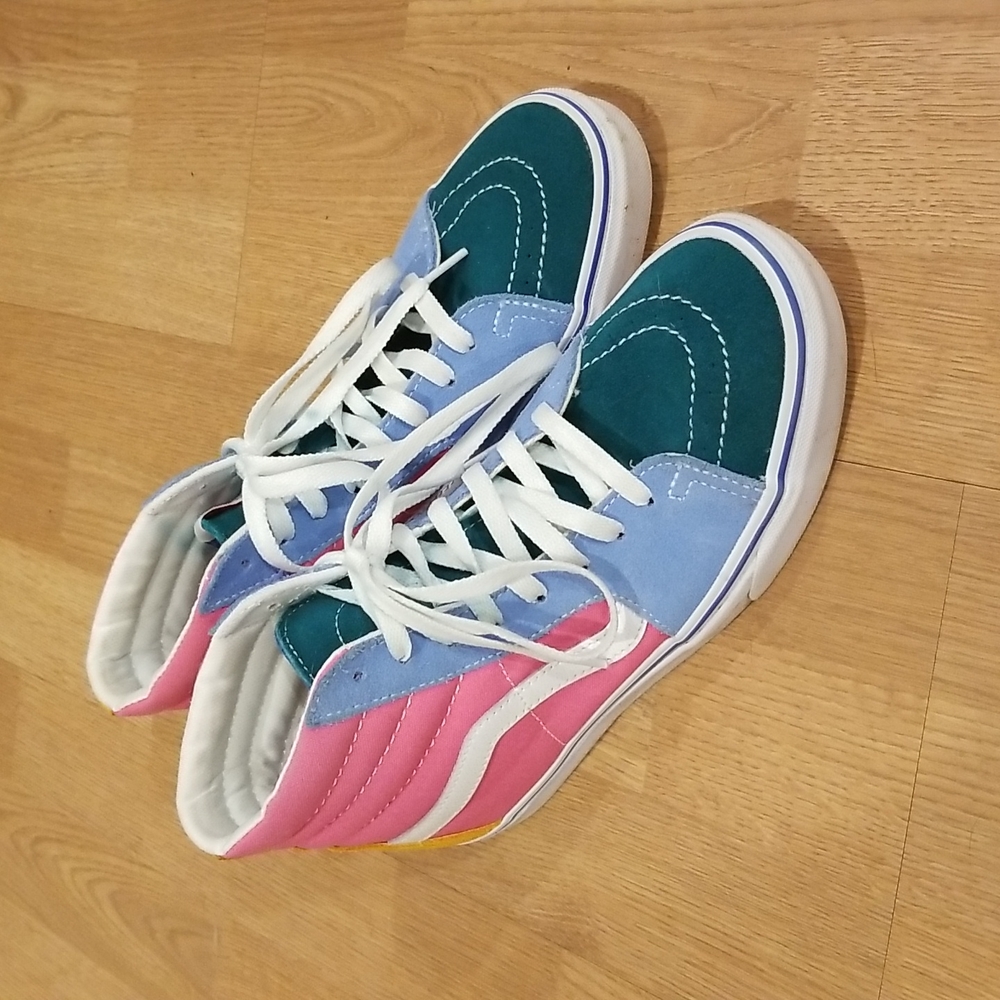 Vans multi-color custom shoe
